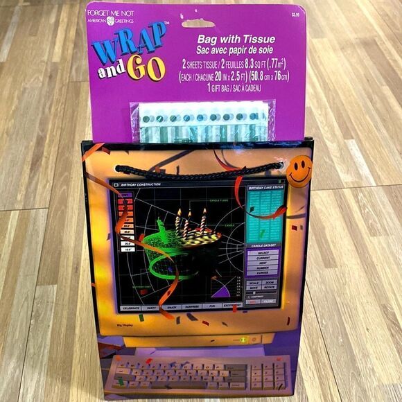 Vintage computer bag birthday gift bag 90’s nostalgic gift computer tech guy - Picture 4 of 4